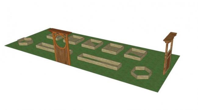 Sketchup素材模型|菜池菜地，景观素材组件