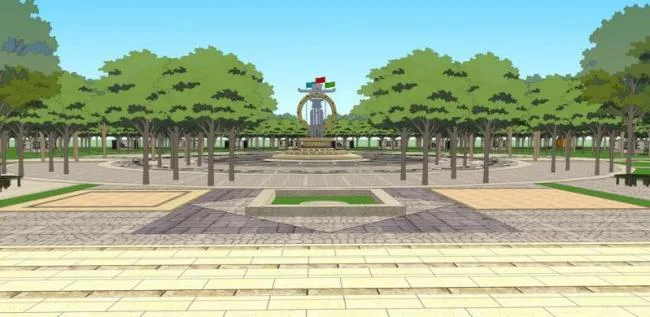 Sketchup景观模型|主题公园景观，现代风格