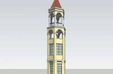 Sketchup素材模型|景观塔，钟楼，欧式古典风格，景观素材组件-BIM建筑网