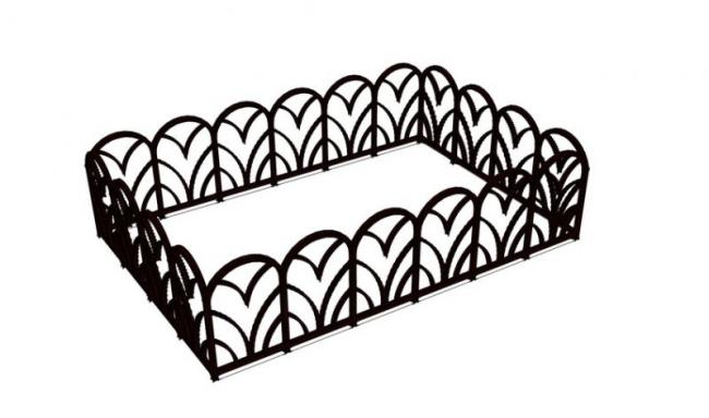 Sketchup素材模型|装饰性树池护栏，景观素材组件