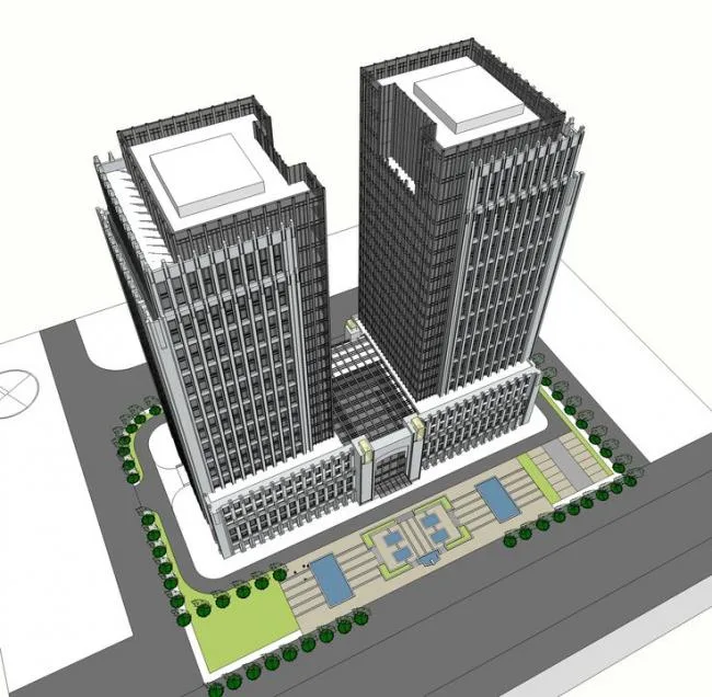 Sketchup酒店模型|高层酒店，现代风格