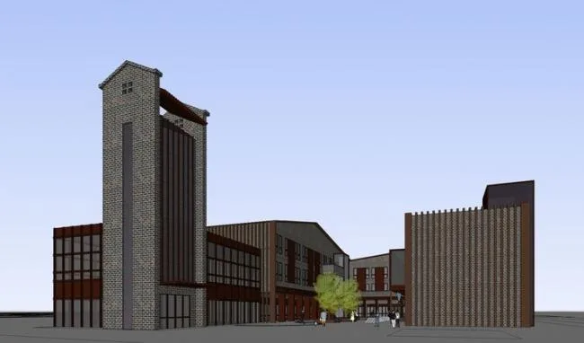 Sketchup商业模型|多层商业街，中式风格