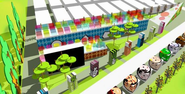 Sketchup学校模型|多层卡通幼儿园，学校，教育建筑，现代风格