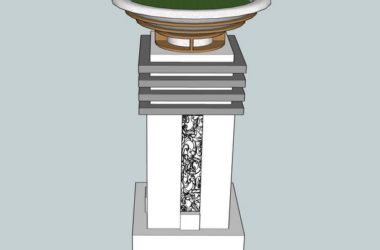 Sketchup素材模型|欧式花钵景观素材组件-BIM建筑网