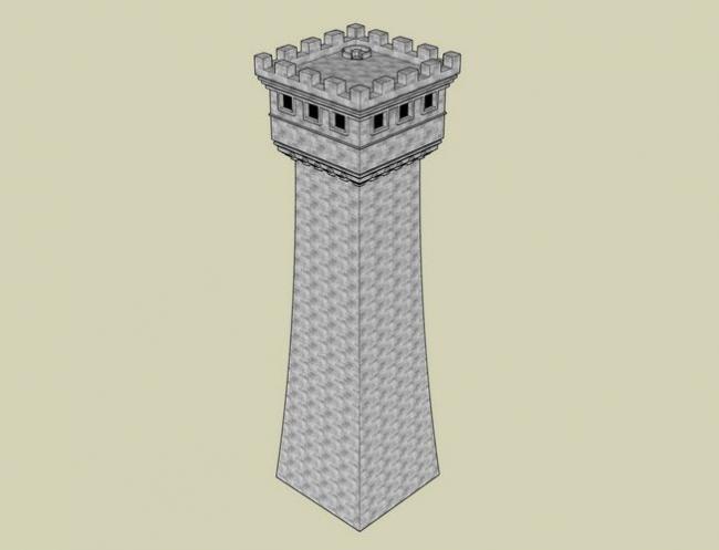 Sketchup素材模型|景观塔素材组件