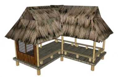 Sketchup小品模型|东南亚风格凉亭，亭子，小品，景观，古典风格-BIM建筑网