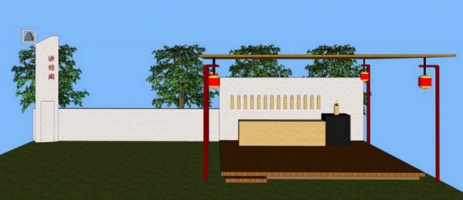 Sketchup素材模型|佛教景观场景中式素材组件