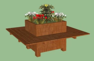 Sketchup素材模型|花池坐凳景观素材组件-BIM建筑网