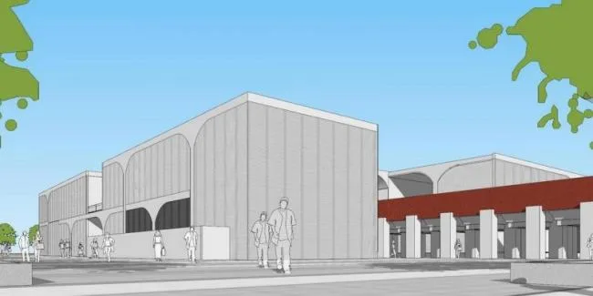 Sketchup文化模型|多层美术馆，上海徐汇龙美术馆，文化建筑，现代风格