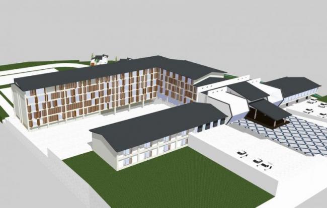 Sketchup酒店模型|多层酒店，新中式风格