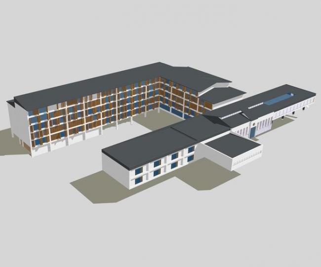 Sketchup酒店模型|多层酒店，中式风格