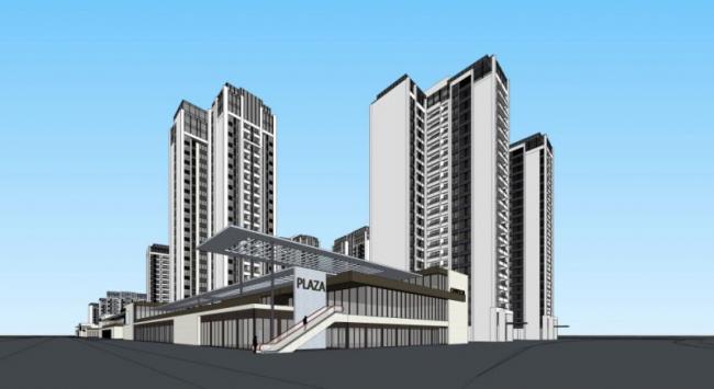 Sketchup住宅模型|高层住宅，现代风格，居住建筑