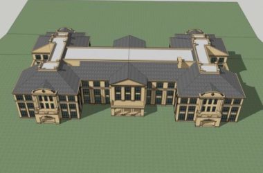 Sketchup商业模型|多层会所，法式古典风格，商业建筑-BIM建筑网