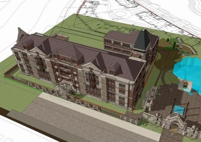 Sketchup学校模型|多层幼儿园，英式古典风格，海派风，教育建筑