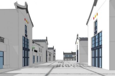 Sketchup商业模型|多层客家商业街，中式风格-BIM建筑网