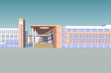 Sketchup学校模型|厦门后江小学中学投标，多层学校，校园教育建筑-BIM建筑网