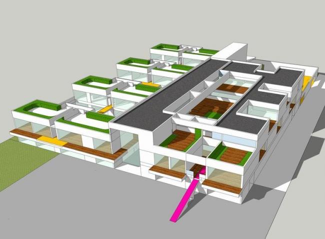 Sketchup学校模型|多层幼儿园，教育建筑，现代风格