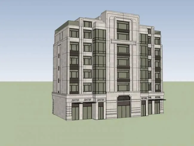 Sketchup住宅模型|多层住宅，居住建筑，现代风格