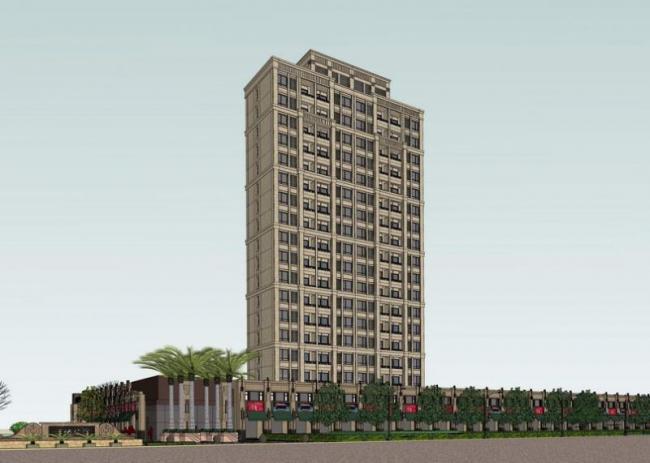 Sketchup住宅模型|高层住宅，居住建筑，新古典风格