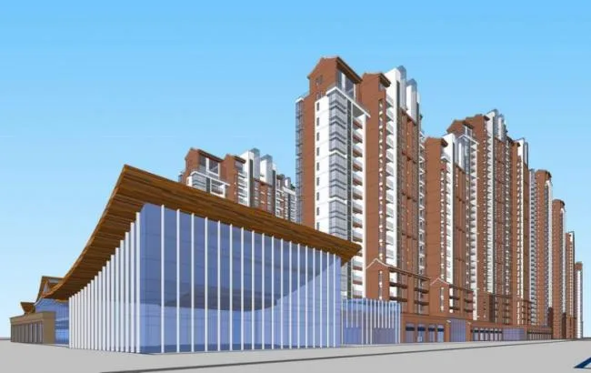 Sketchup住宅模型|岭南风，现代风格，高层住宅，居住建筑