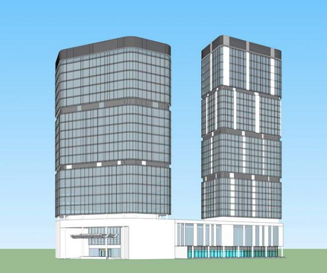 Sketchup酒店模型|高层酒店，现代风格