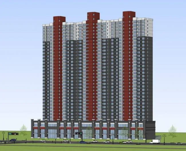 Sketchup住宅模型|高层住宅，居住建筑，现代风格