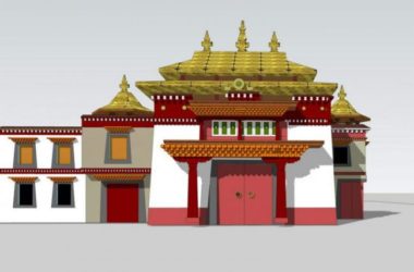 Sketchup古建筑模型|西藏风格建筑，古建-BIM建筑网