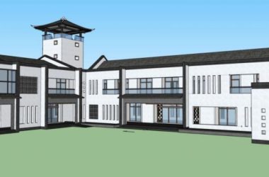 Sketchup商业模型|多层会所，新中式风格，商业建筑-BIM建筑网