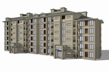 Sketchup住宅模型|简法式多层住宅，古典风格，居住建筑-BIM建筑网