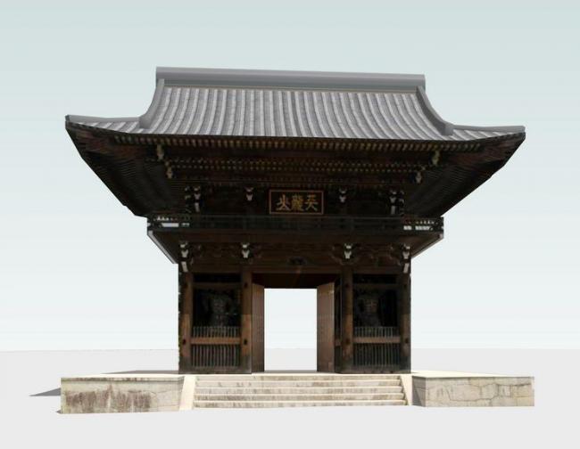 Sketchup小品模型|中式牌坊，小品，古建