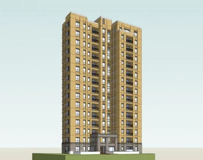 Sketchup住宅模型|居住建筑，高层住宅，新古典风格