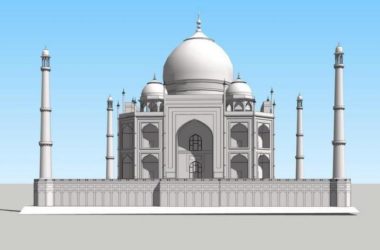 Sketchup古建筑模型|印度泰姬陵，多层宗教，文化建筑，古建，古典风格-BIM建筑网