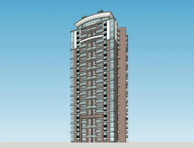Sketchup住宅模型|高层住宅，居住建筑，现代风格