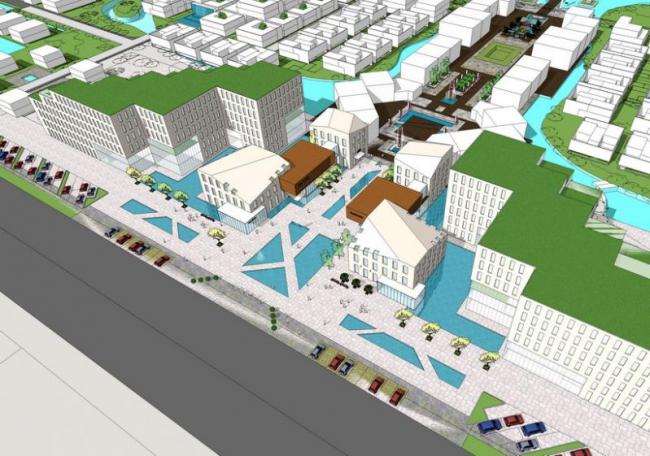 Sketchup商业模型|多层商业街，现代风格