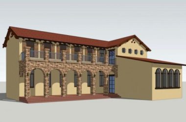 Sketchup文化模型|公园建筑，西班牙风格，古典风格-BIM建筑网