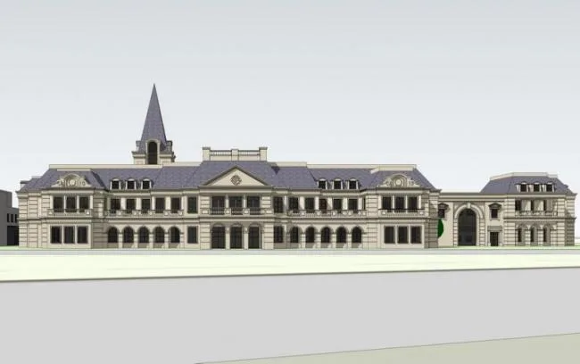 Sketchup商业模型|多层商业街，法式风格，古典风格