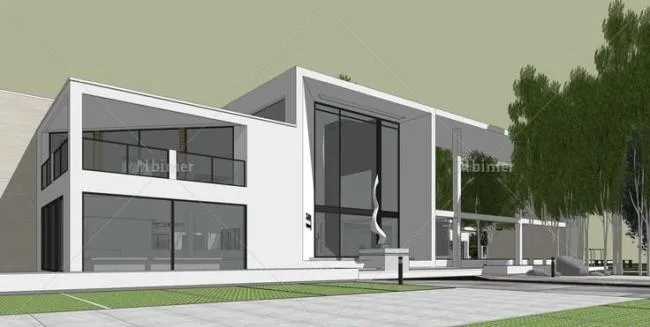 Sketchup商业模型|多层餐厅，商业建筑，现代风格