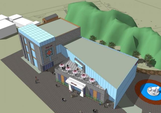 Sketchup文化模型|多层书吧图书馆，文化建筑，新中式风格