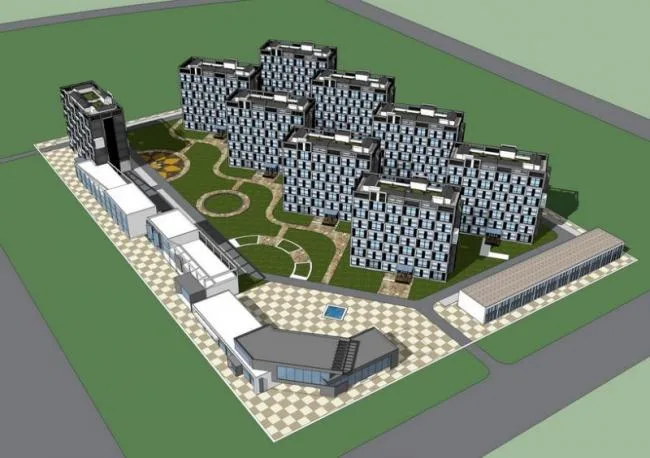 Sketchup住宅模型|多层住宅，居住建筑，现代风格