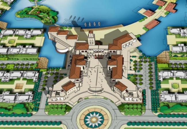 Sketchup商业模型|多层商业入口，西班牙风格，古典风格