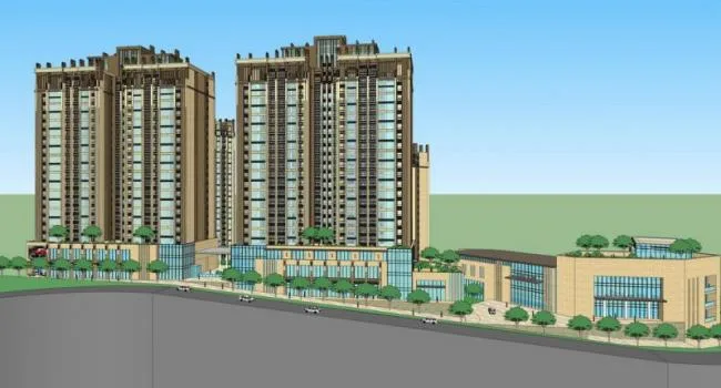 Sketchup住宅模型|高层住宅小区，居住建筑，新古典风格