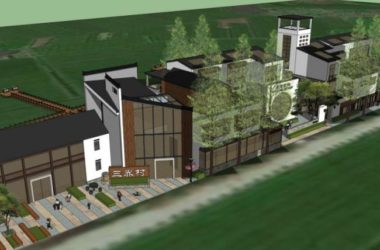 Sketchup商业模型|多层客栈，新中式风格，商业建筑-BIM建筑网