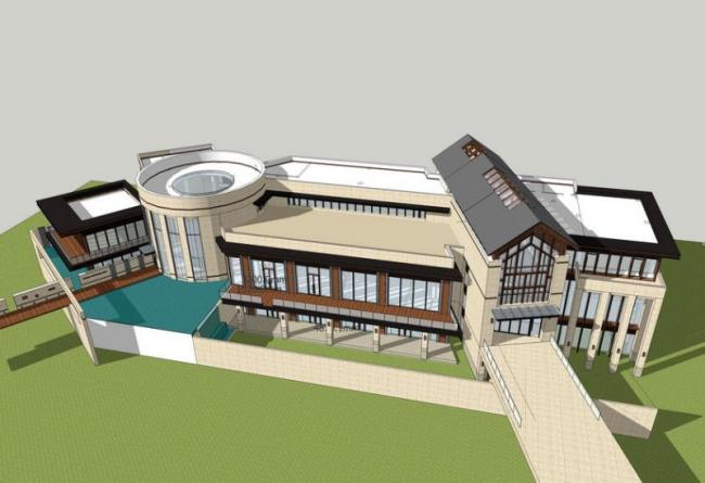 Sketchup商业模型|多层商业会所，现代风格