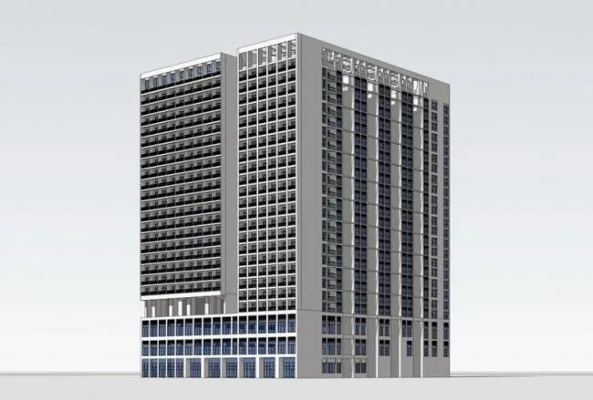 Sketchup住宅模型|高层公寓，现代风格，居住建筑