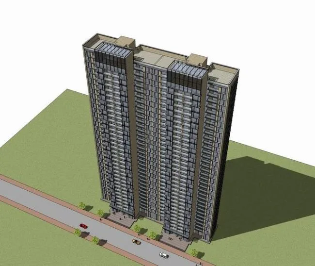 Sketchup住宅模型|高层住宅，现代风格，居住建筑