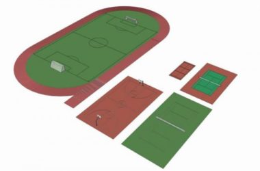 Sketchup素材模型|足球场篮球场网球场SU模型素材组件-BIM建筑网