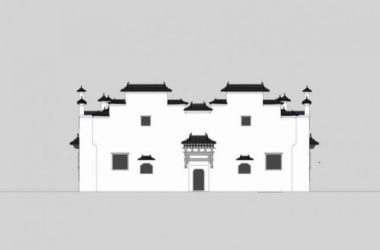 Sketchup住宅模型|多层合院，中式风格-BIM建筑网