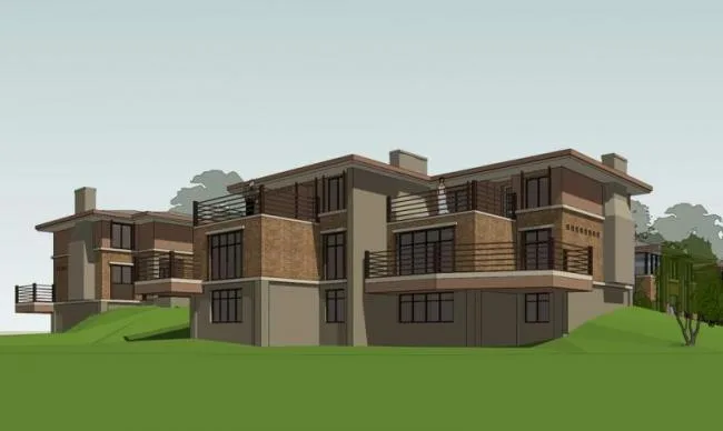 Sketchup酒店模型|多层酒店民宿，草原风，古典风格