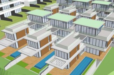 Sketchup酒店模型|高层滨海别墅酒店，现代风格-BIM建筑网