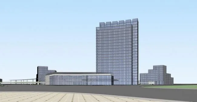 Sketchup办公模型|高层产业园软件园科技园，办公，现代风格